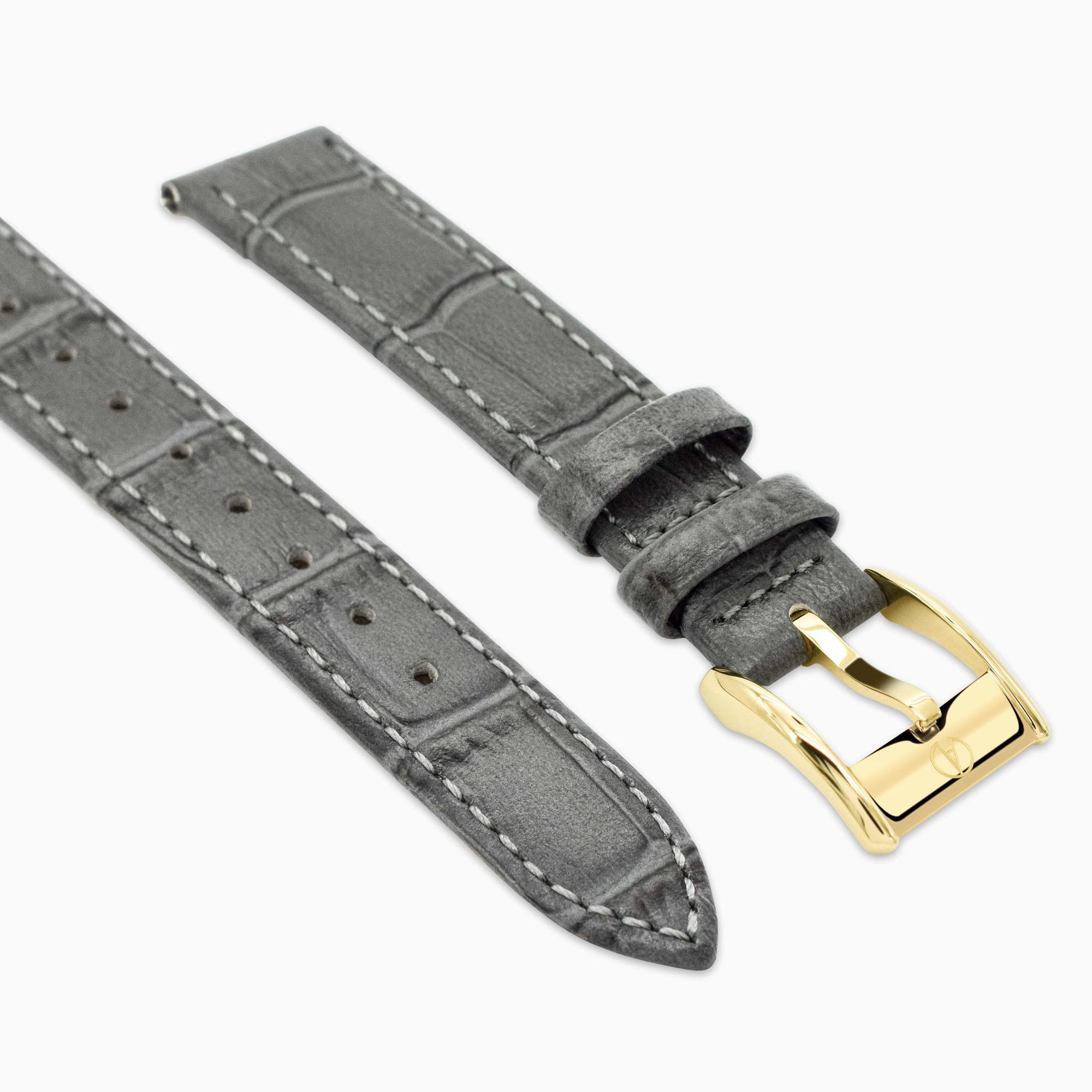 Accurist Everyday Ladies Grey Leather 16mm Strap